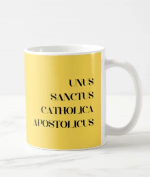 Caneca de Cerâmica com Brasão do Vaticano da Marca Live - Design Exclusivo com Chaves de São Pedro e Tiara Papal, Perfeita para Devotos e Colecionadores.