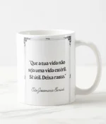 Inscrição da Caneca de Cerâmica com Imagem de São José Maria Escrivá - Ideal para Devotos e Presentes Religiosos.